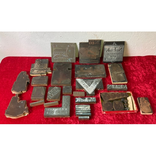 342 - Carton of vintage printing plates / blocks