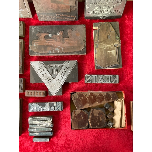 342 - Carton of vintage printing plates / blocks