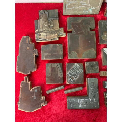 342 - Carton of vintage printing plates / blocks