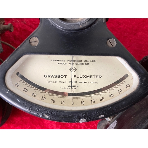 347 - Four vintage electrical meters including Fluxometers (not Flux Capacitors, these will not fit time t... 