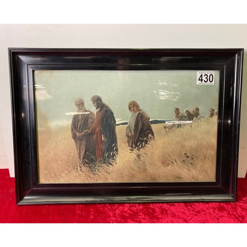 430 - Framed and glazed print of a religious scene