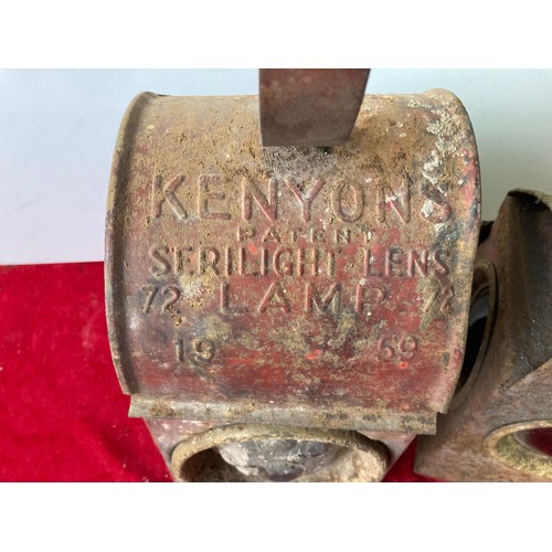 408 - Kenyons Serlight 1959 and Dibben industrial red signal lamps / lights