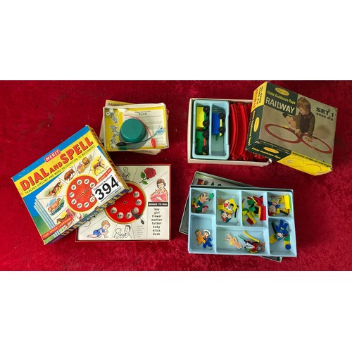 394 - Quantity of vintage children's games  including Slam, Dial & Spell and Noddy Fuzzy Felt