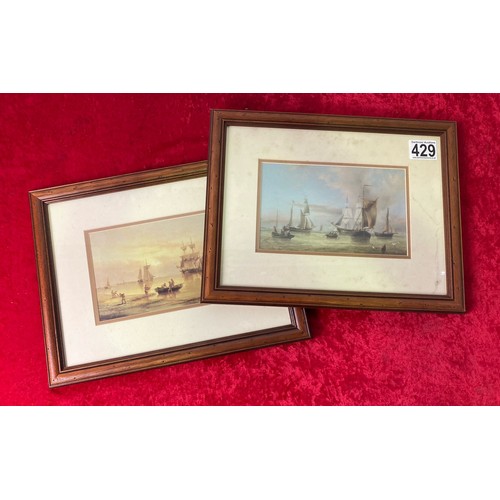 429 - Two Henry Redmore framed and glazed shipping prints