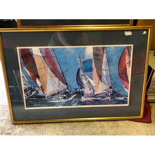 230 - Two Michael Vaughan Limited Edition framed and glazed prints. 'Into the Blue' (80cm x 54cm) and 'Ame... 