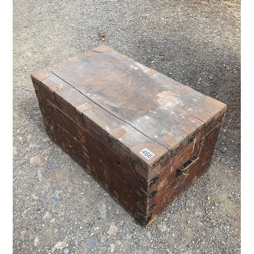 466 - Heavy wooden trunk