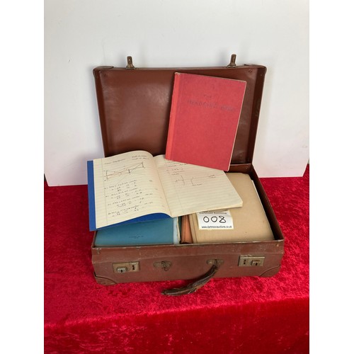 53 - Maynards School exercise books (Myra Crews 1951) in small suitcase