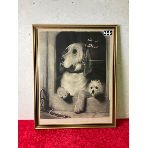 346 - Large f/g print of dogs / puppies