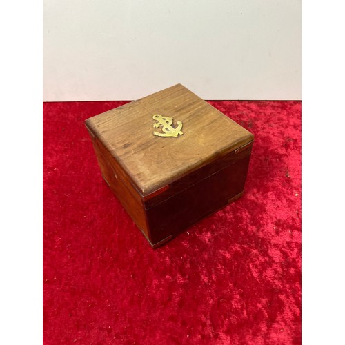 115 - Boxed brass compass