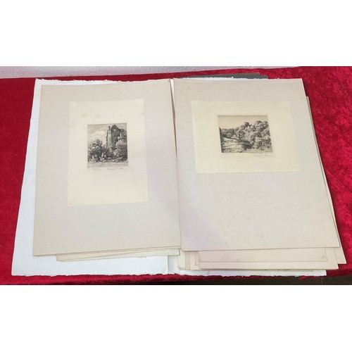 195 - Collection of original pencil drawings by Wilfred Huggins