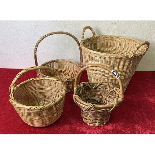 434 - 4 good quality wicker baskets