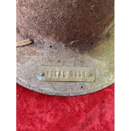 88 - Old WWI Helmet, marked 'Wheal Bush'