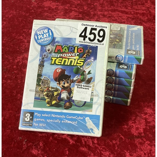 459 - 7 Brand New sealed copies of Mario Power Tennis for a Nintendo Wi