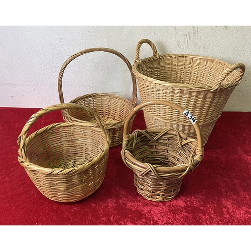 434 - 4 good quality wicker baskets