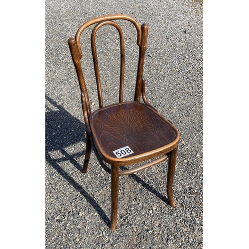 508 - Ballon back chair with carved seat detail