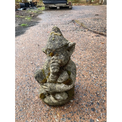 14 - Pixie / gnome stone garden ornament approx 14 inches high