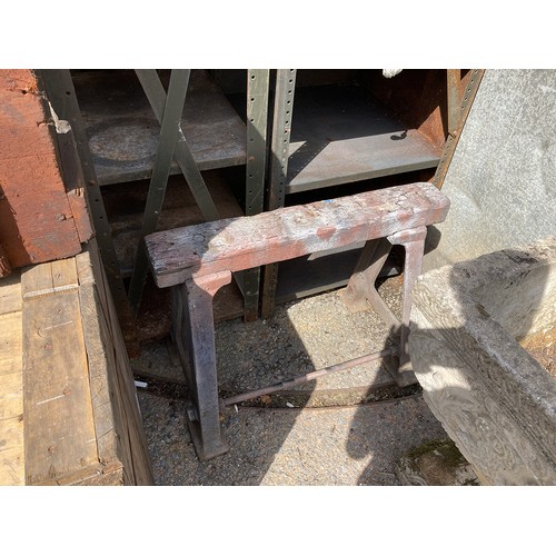 5 - Saw horse / bench with iron stand