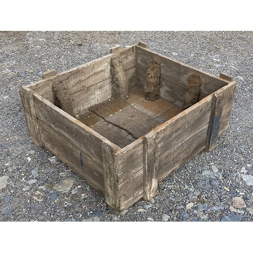 30 - Large heavy wooden crate garden planter