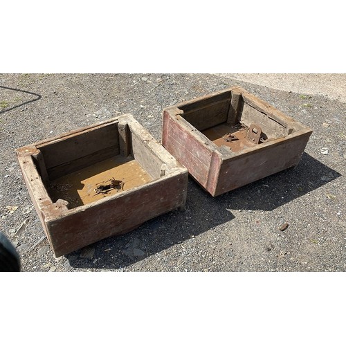 32 - Pair of large (very heavy) engineering moulds - would make interesting garden features or planters