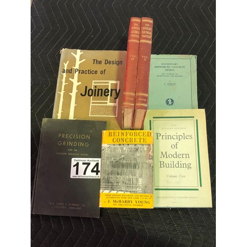 174 - Selection of vintage engineering, joinery and building books