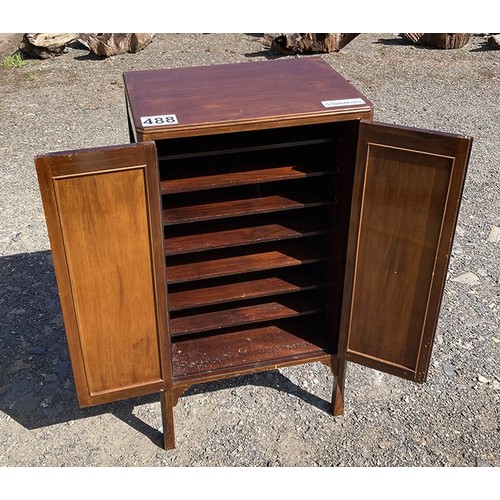 488 - Wooden cabinet with internal shelving