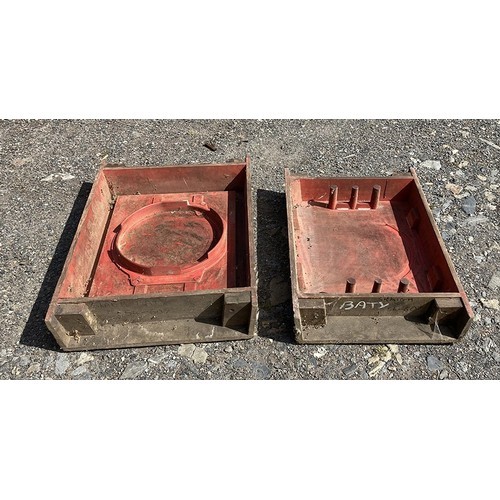 33 - Pair of large (very heavy) engineering moulds - would make interesting garden features or planters