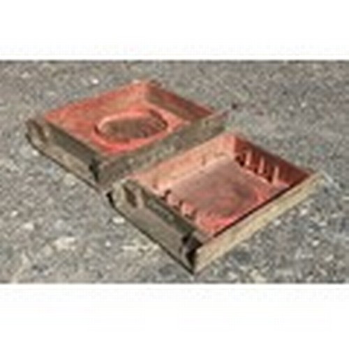 33 - Pair of large (very heavy) engineering moulds - would make interesting garden features or planters