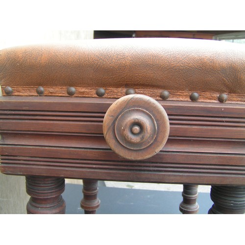 376 - Elevating Piano or comfortable occasional stool, with knob turn riser.