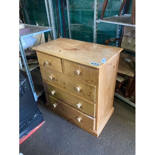 495 - Pine chest of drawers