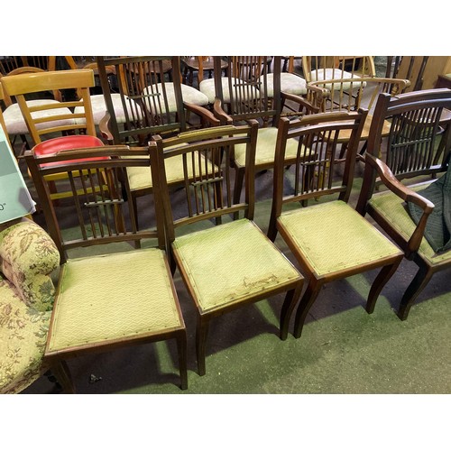 506 - 5 impressive stick back dining chairs