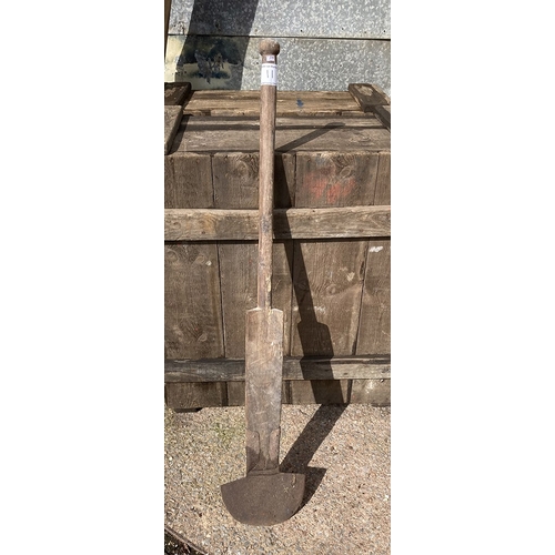 11 - Vintage angled Peat Cutter - the additional photograph shows a member of the vendor's family using o... 