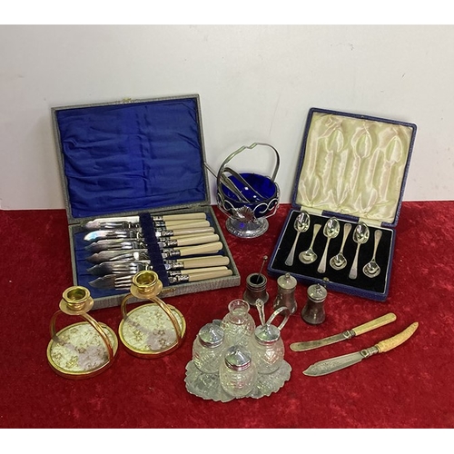 17 - Collection of Silver plated and other metalware