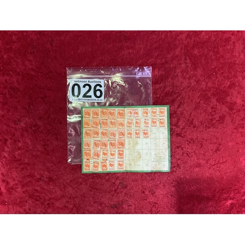 26 - Brooke Bond Dividend Card with stamps