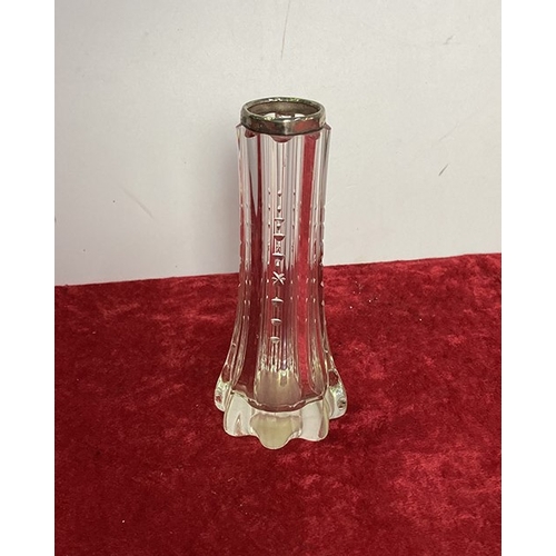 32 - Silver rimmed spill vase, Birmingham by HW Ltd