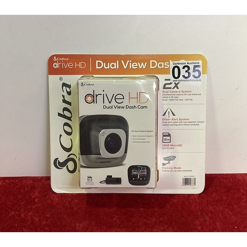 35 - Brand new Cobra Drive HD dual view Dash Cam