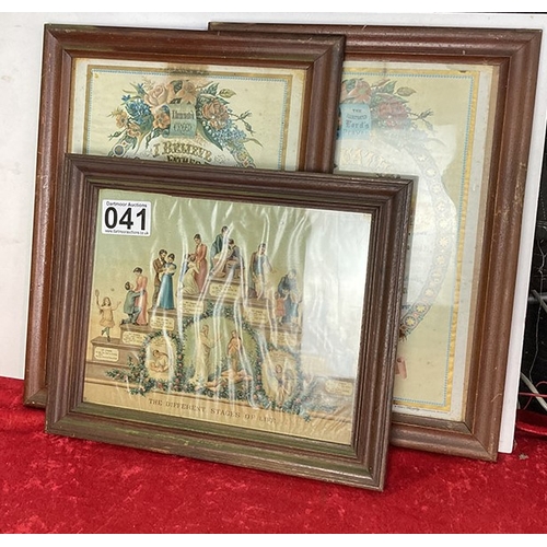 41 - Three framed religious pictures