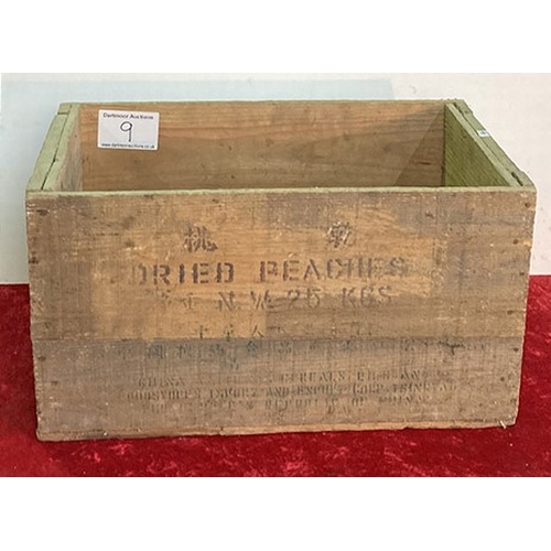 9 - Wooden Box 'Dried Peaches, Birmingham'
