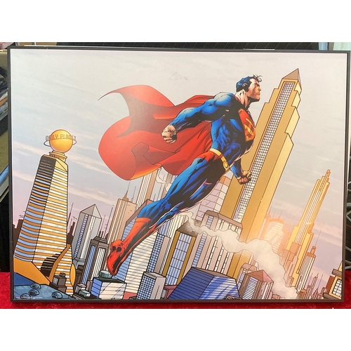 111 - Huge Superman Cartoon Graphic on firm and impressive board