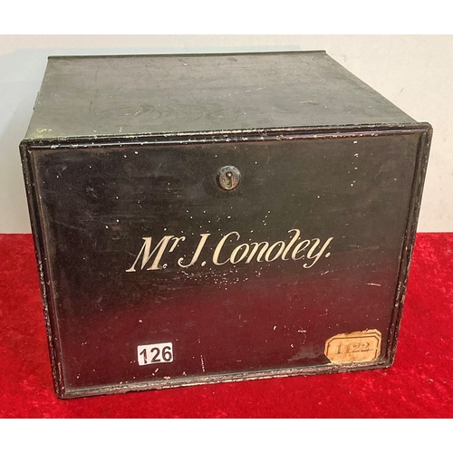 126 - Vintage Metal Parcel Box