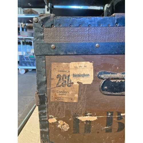 131 - Reinforced Steamer Trunk (with GWR & SR Labels)