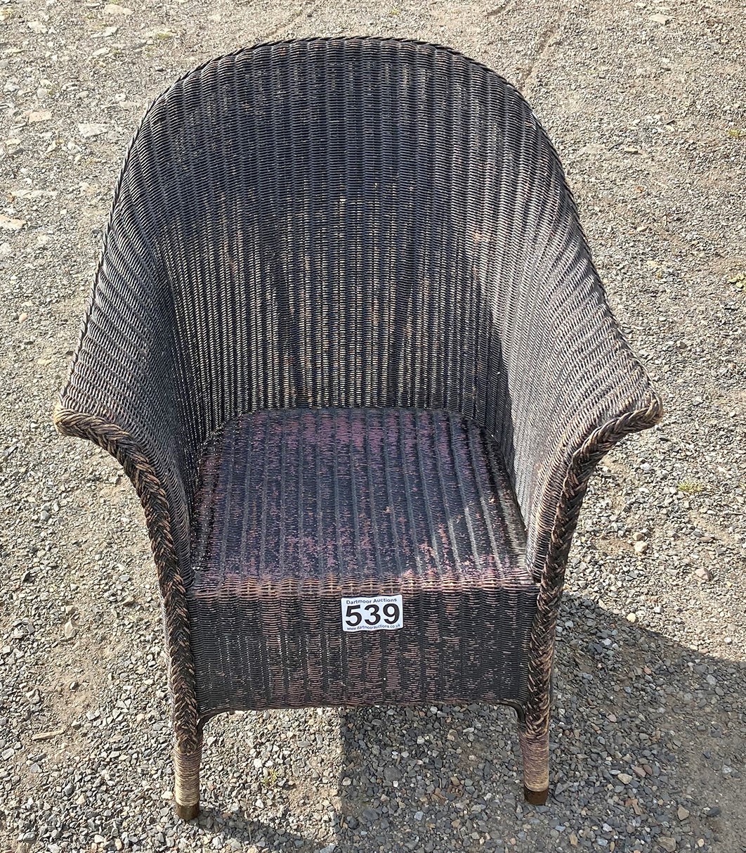 Genuine Lloyd Loom chair with label underneath