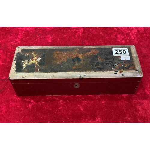 250 - Decorative wooden box (no key)