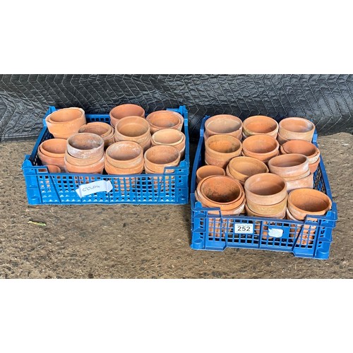 252 - Two trays of Terracotta Plant Pots