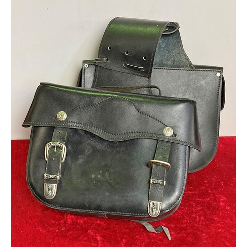 296 - Leather Motorbike Panniers