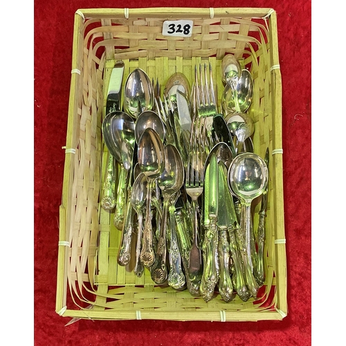 328 - A quantity of Smith Seymour Limited plated cutlery