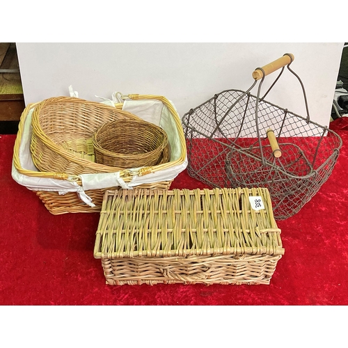 358 - Wire and Wicker baskets