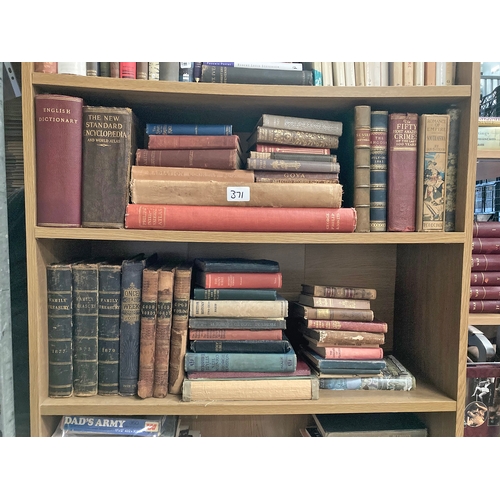 371 - 2 shelves of vintage and antique books