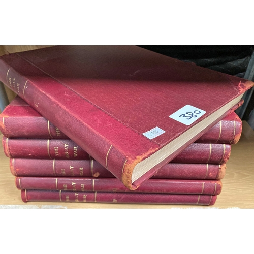 380 - 6 Volumes of the Great War books - early 20th Century