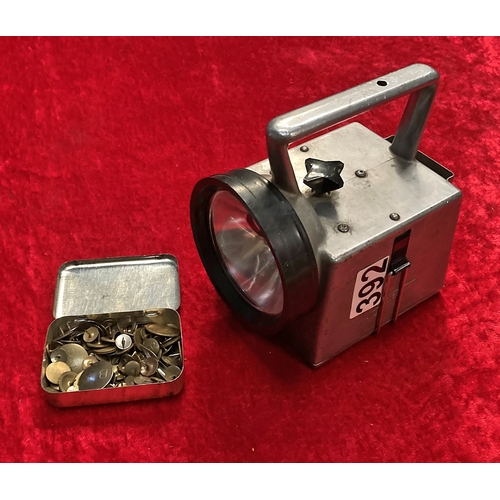 392 - British Rail Lamp (Tin containing BR Pins)