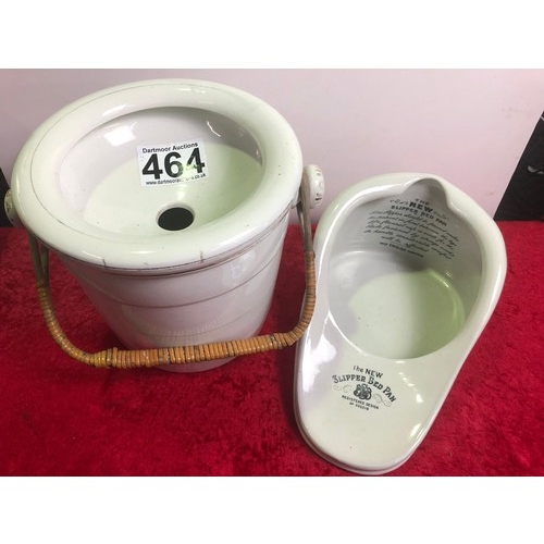 464 - The New Slipper Bedpan & China Bucket